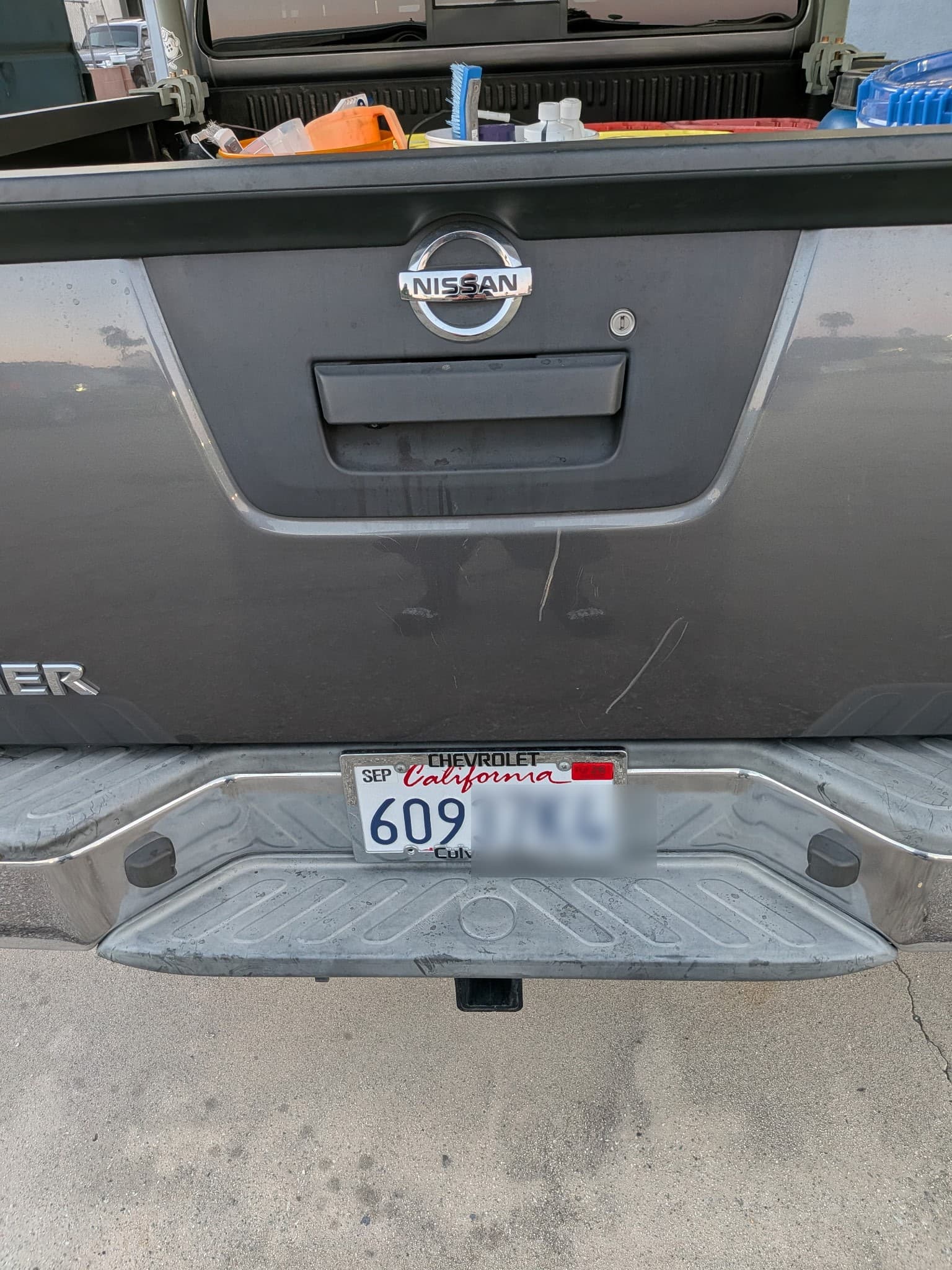 Example captured photo of a pickup truck tailgate